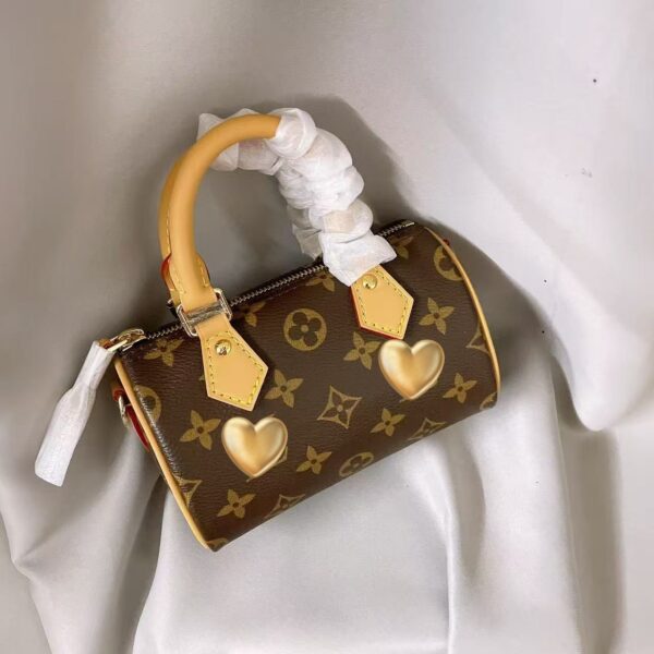 Louis Vuitton SPEEDY NANO Classic printed leather pillow bag, shoulder bag, crossbody bag, handbag, women's style