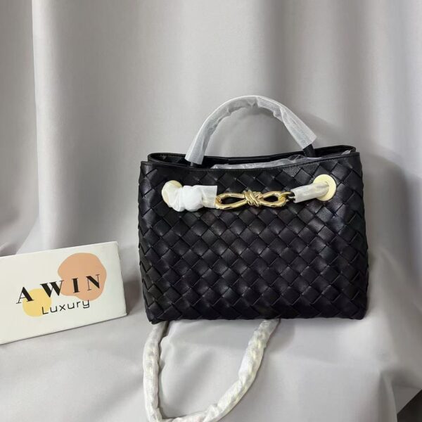 Bottega Veneta Andiamo Intrecciato Fashion woven leather shoulder bag messenger bag handbag black women's gift