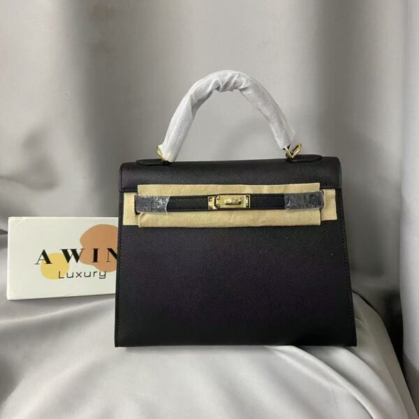 HEMERS KELLY Fashionable classic gold buckle leather shoulder bag, crossbody bag, women's gift