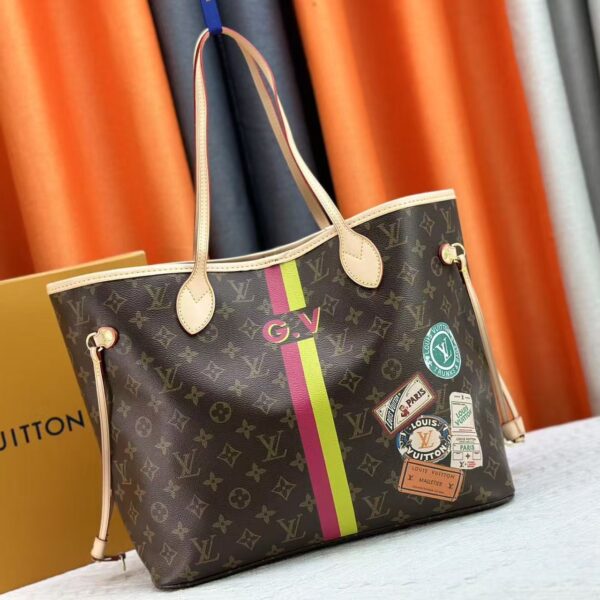 Louis Vuitton NEVERFULL Fashion Classic Printed Leather Tote Bag Shopping Bag One Shoulder Handbag Brown Women's Gift