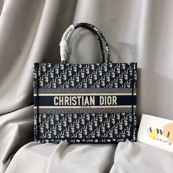 DIOR Book Tote Fashionable classic large capacity embroidered printed tote bag handbag shopping bag women’s black holiday gift