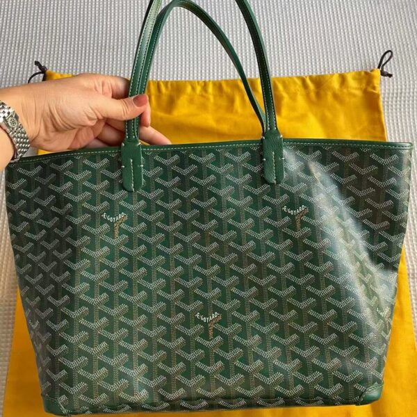 Goyard Artois Fashion large capacity leather tote bag handbag shoulder bag shopping bag green women's holiday gift