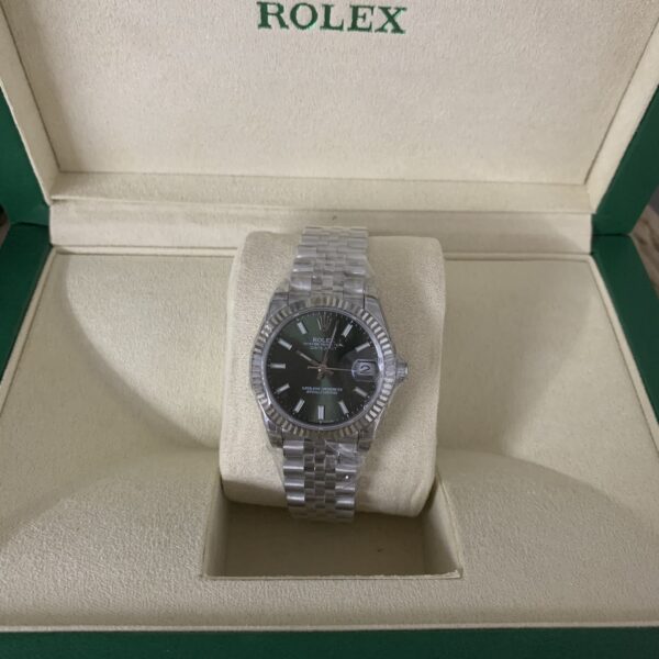 ROLEX Fashionable classic log type automatic mechanical movement waterproof green dial men's watch